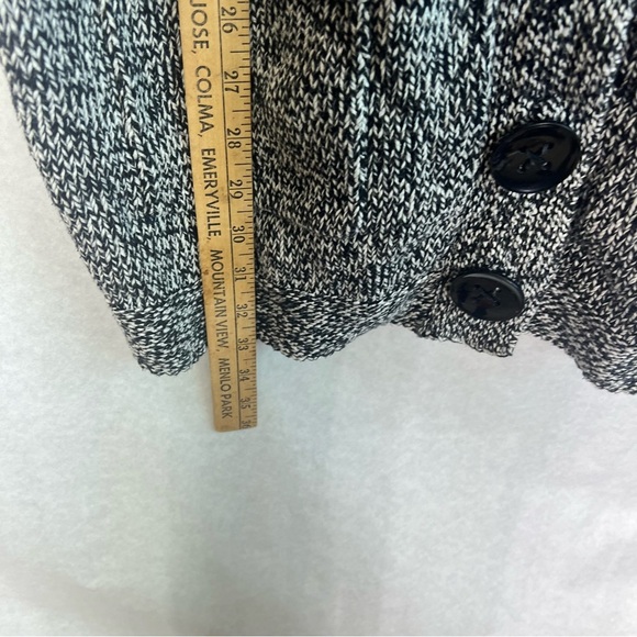 Lane Bryant Cardigan Short Sleeve black White Cotton Size 14-16 - Picture 4 of 7